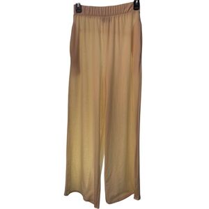 Dressed in LaLa Ribbed Pull On Wide Leg Pants Cream Color, size XS